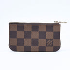 Louis Vuitton Pochette Cles Coin Purse Damier Ebene Brown — view 2