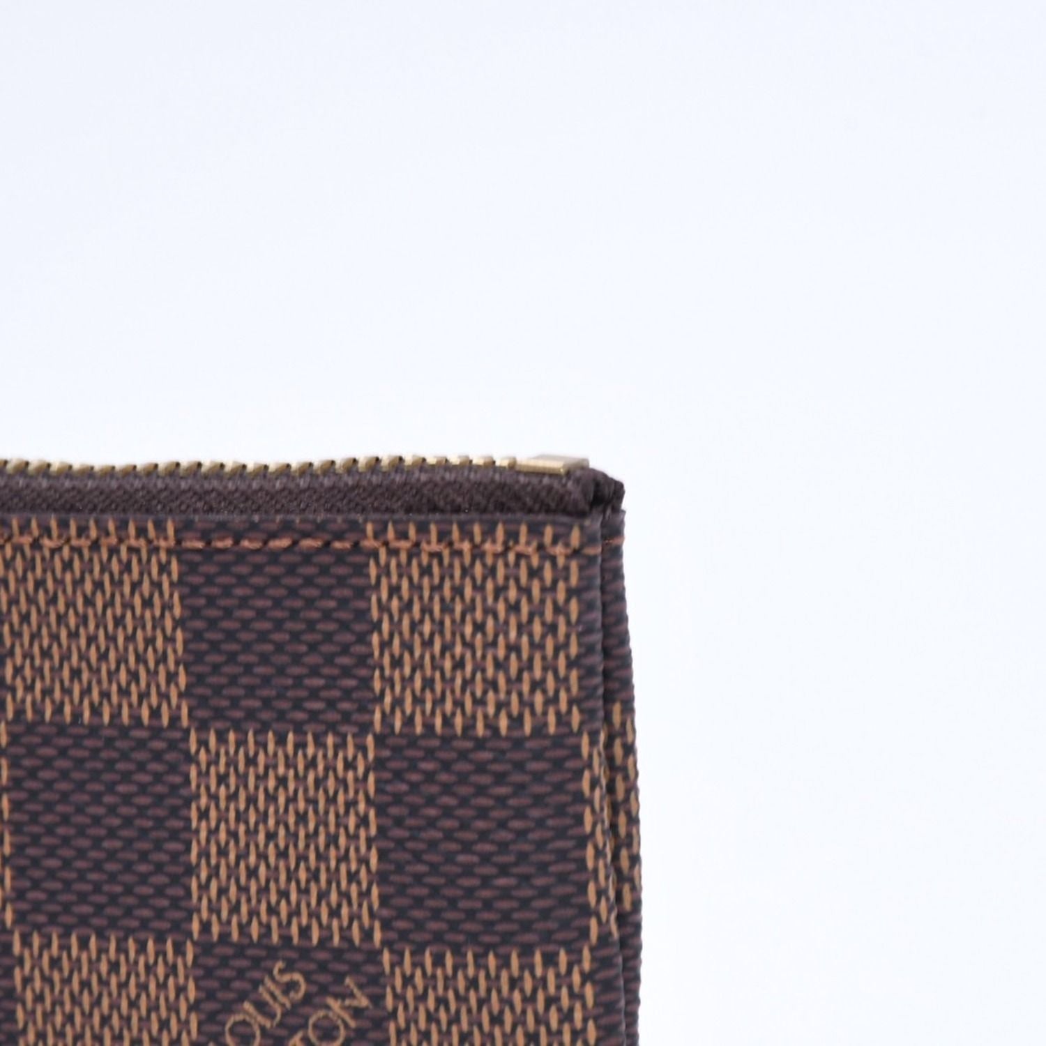 Louis Vuitton Pochette Cles Coin Purse Damier Ebene Brown — view 3