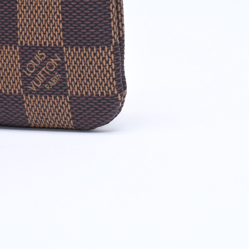 Louis Vuitton Pochette Cles Coin Purse Damier Ebene Brown — view 4