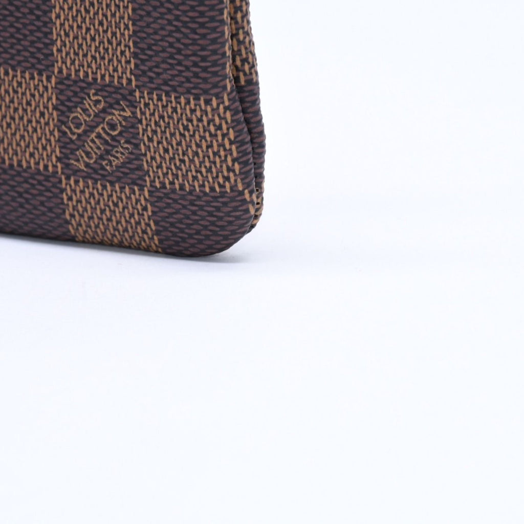 Louis Vuitton Pochette Cles Coin Purse Damier Ebene Brown — view 8