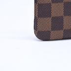 Louis Vuitton Pochette Cles Coin Purse Damier Ebene Brown — view 6