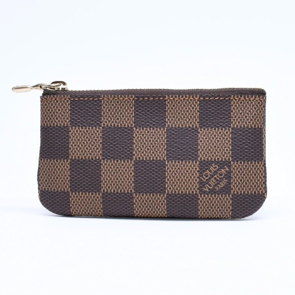Louis Vuitton Pochette Cles Coin Purse Damier Ebene Brown