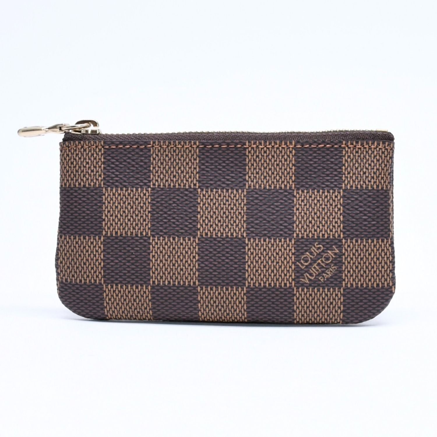 Louis Vuitton Pochette Cles Coin Purse Damier Ebene Brown