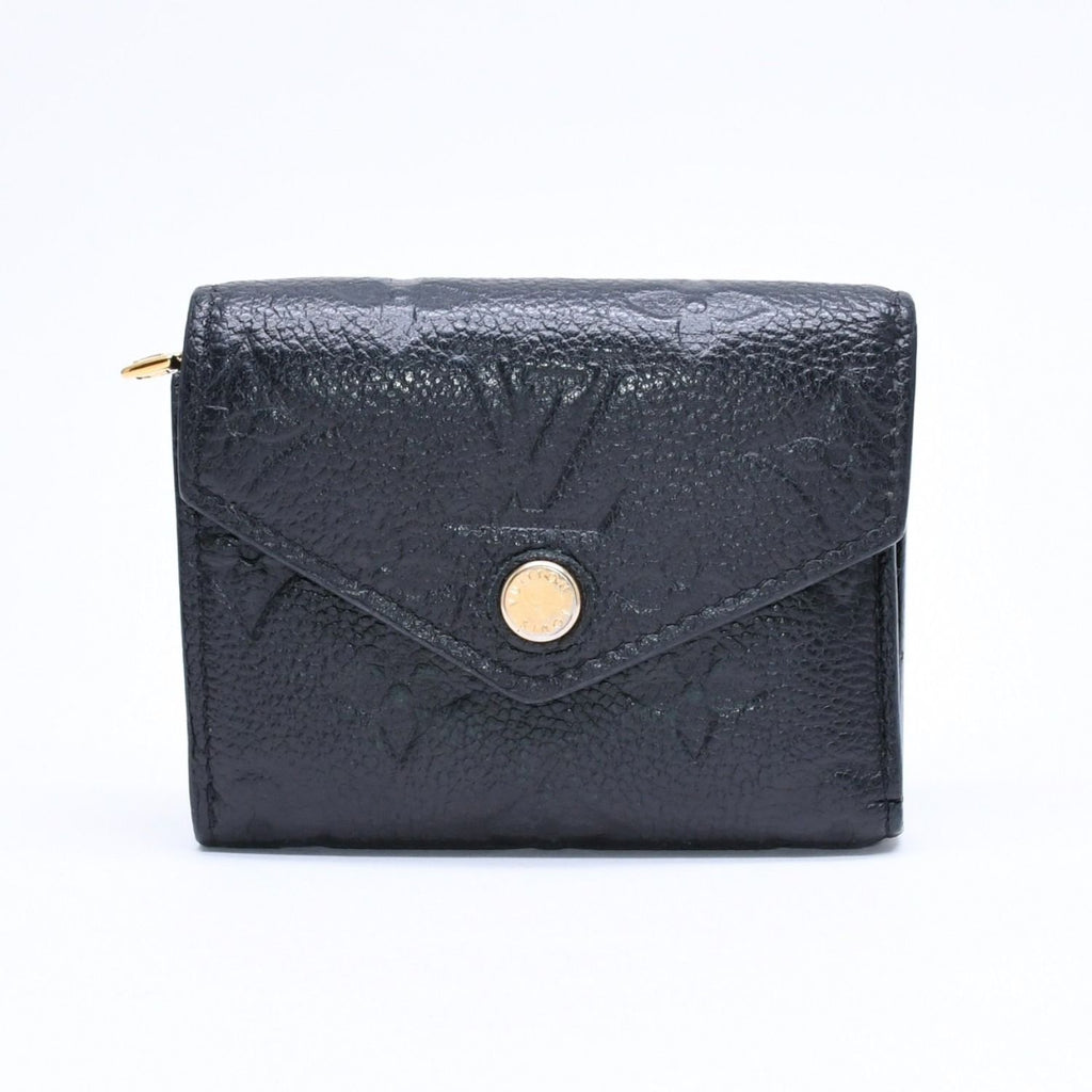 Louis Vuitton Trifold Wallet Portefeuille Zoe Black Gold