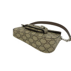Gucci GG Logo Pattern Horsebit Leather Chain Shoulder Bag Brown — view 8