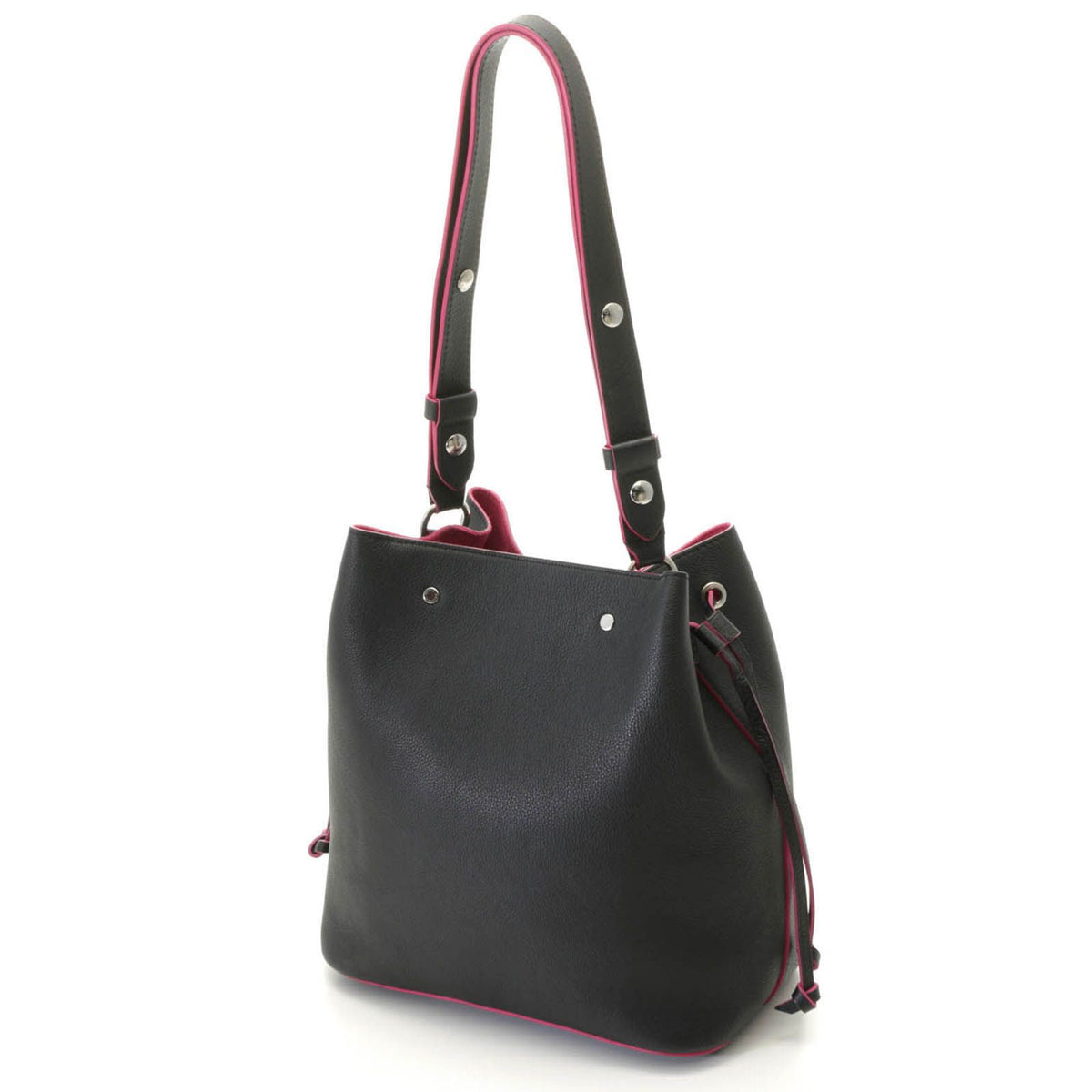 Louis Vuitton Lockme Bucket Taurillon Noir Pink Shoulder Bag — view 2