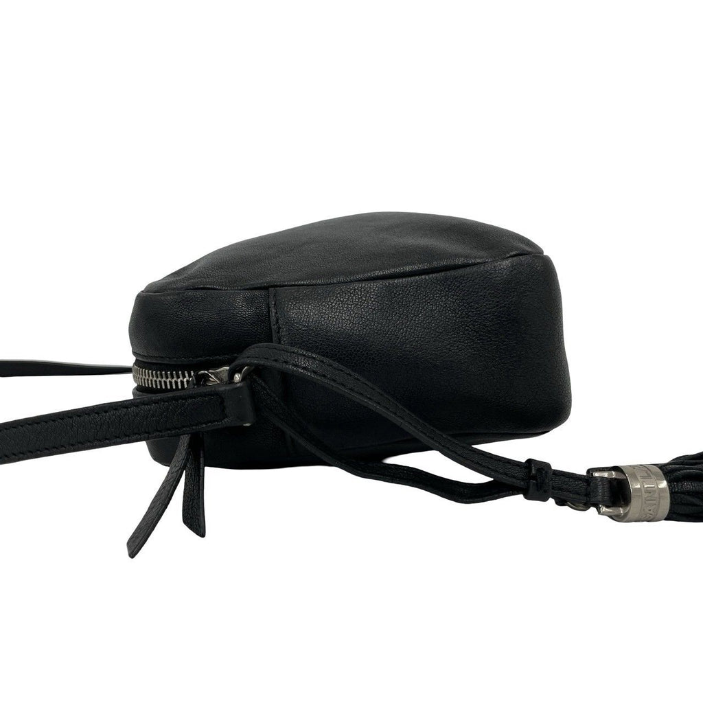 Saint Laurent Lou Camera Bag Small YSL Logo Embossed Leather Pochette Black — view 5