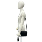 Saint Laurent Lou Camera Bag Small YSL Logo Embossed Leather Pochette Black — view 2