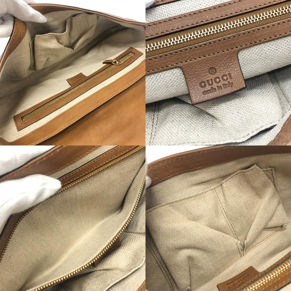 Gucci Clutch Marchech GG Tassel Leather Brown — view 8
