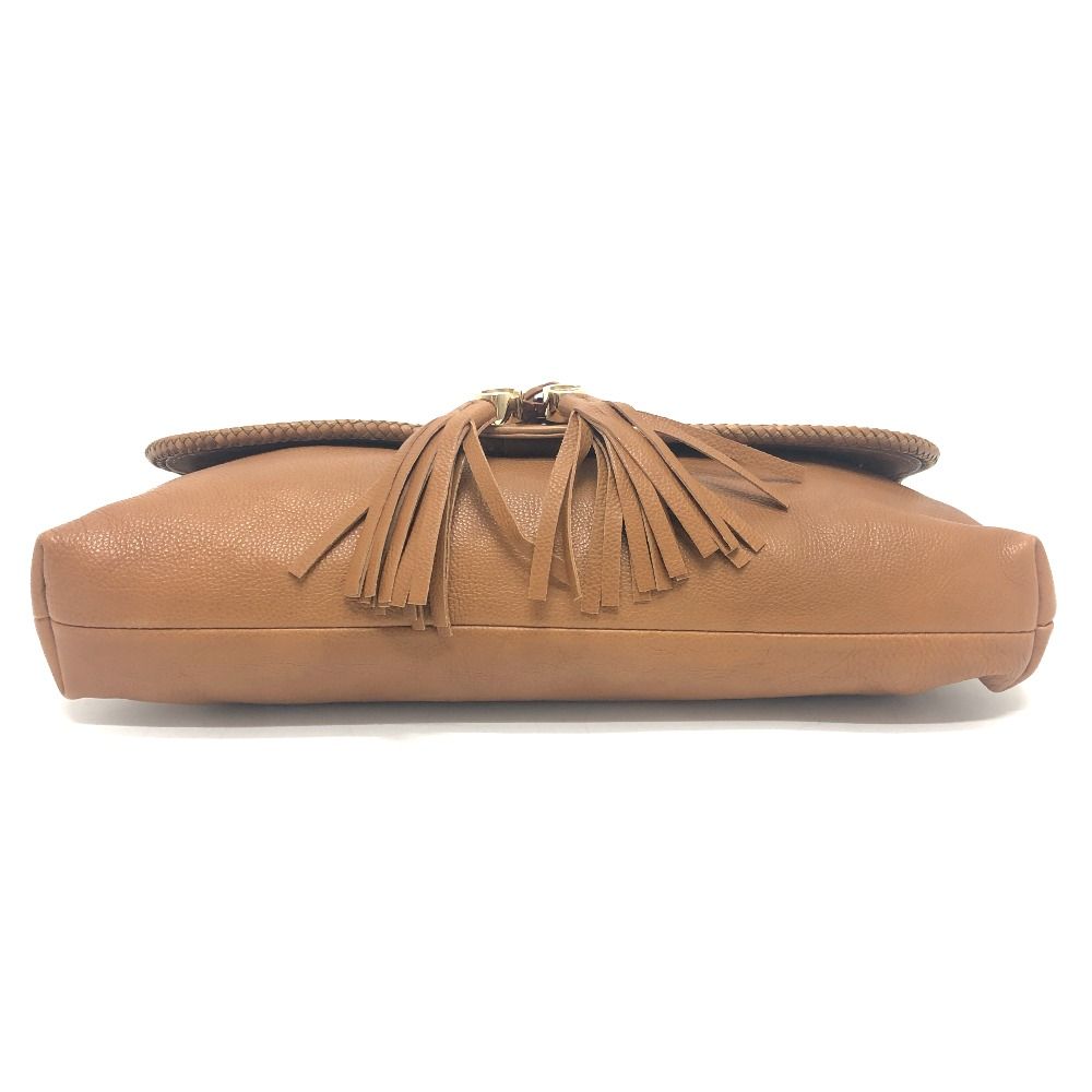 Gucci Clutch Marchech GG Tassel Leather Brown — view 5