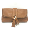 Gucci Clutch Marchech GG Tassel Leather Brown