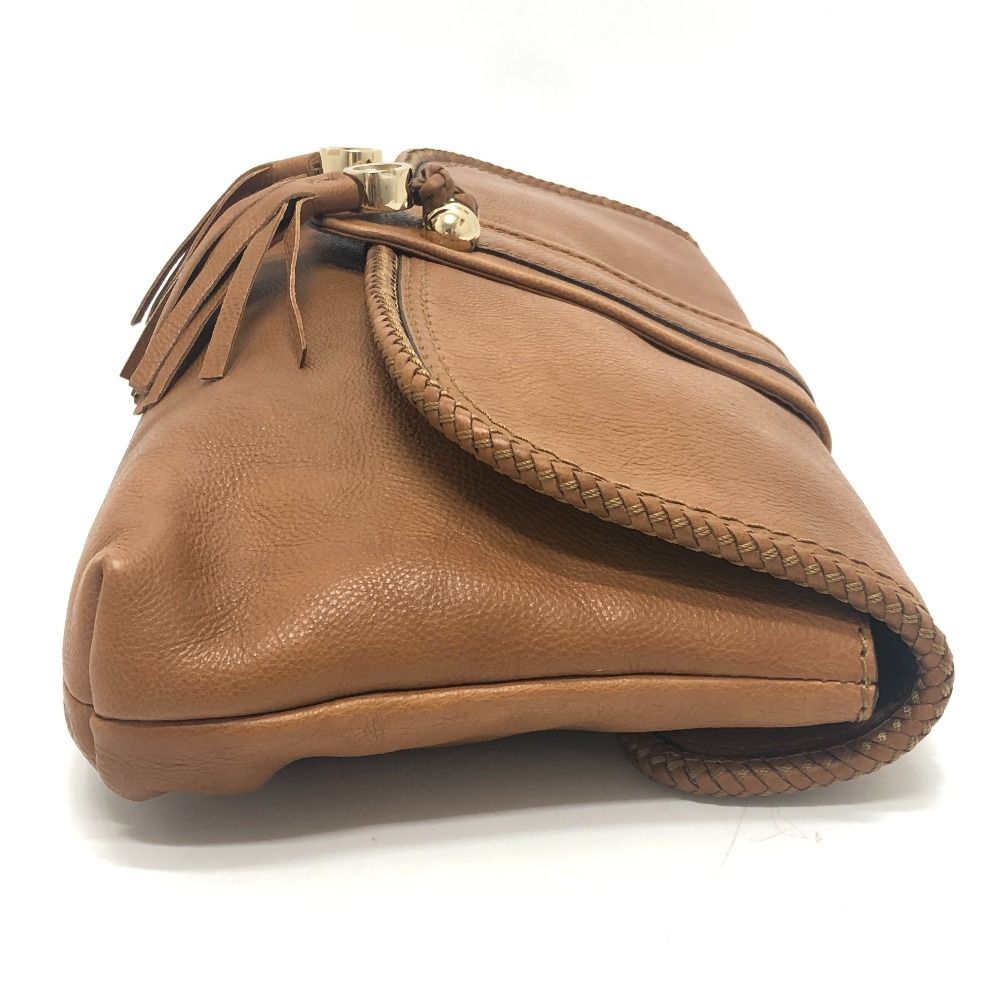 Gucci Clutch Marchech GG Tassel Leather Brown — view 4