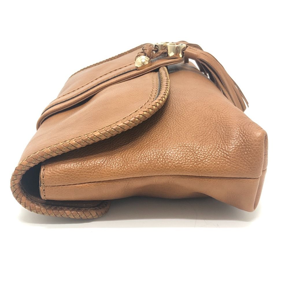 Gucci Clutch Marchech GG Tassel Leather Brown — view 3