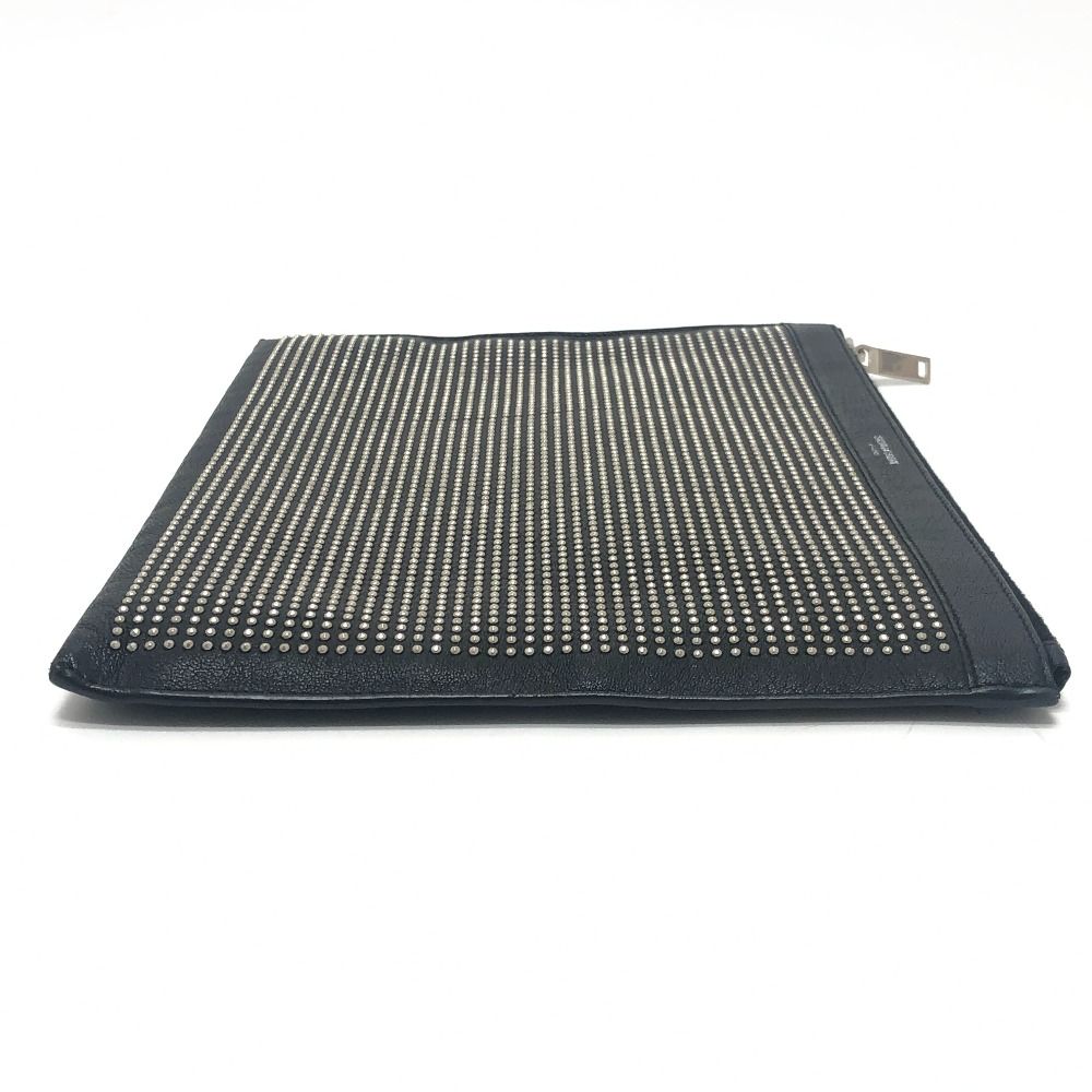 Saint Laurent Clutch Studded Leather Black — view 3