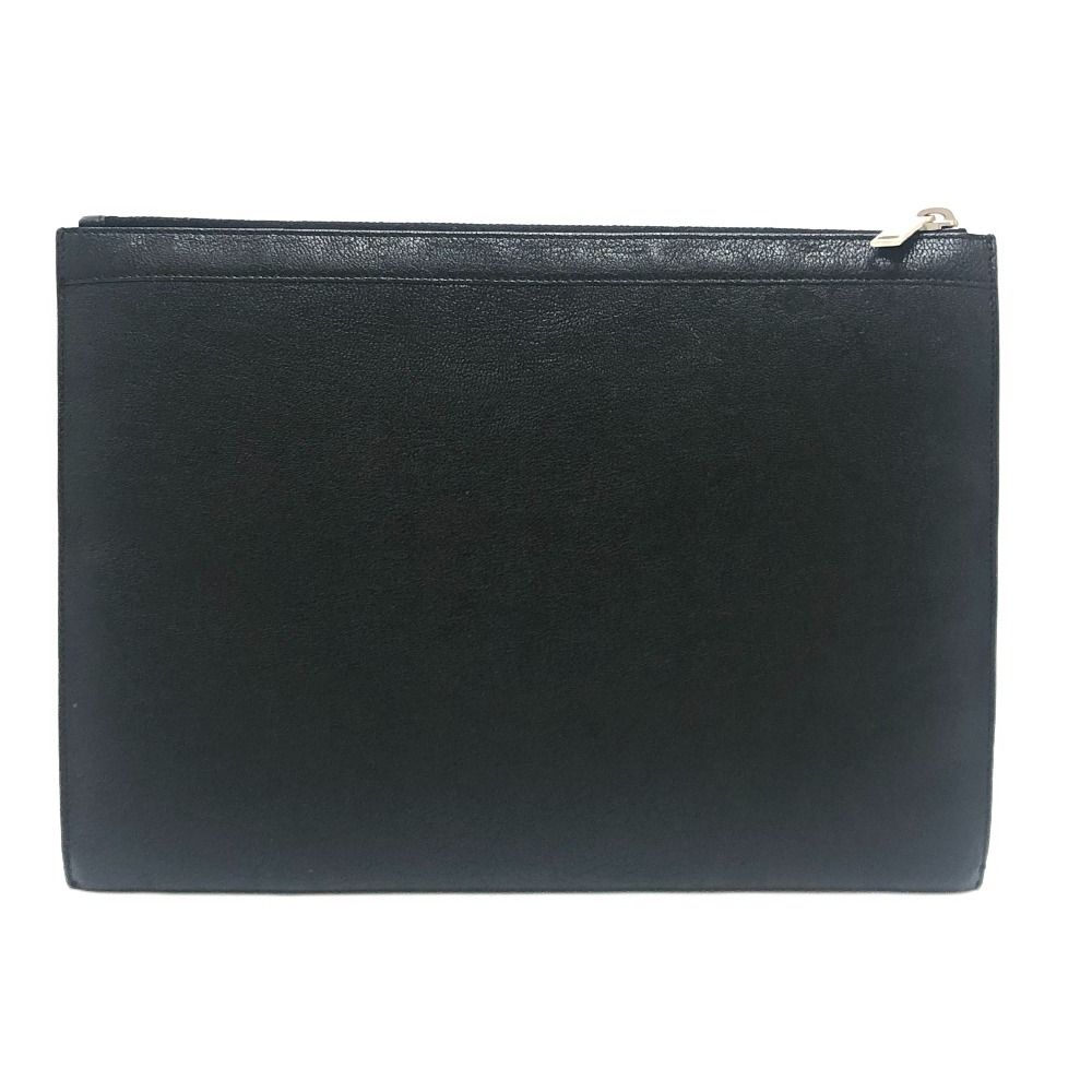 Saint Laurent Clutch Studded Leather Black — view 2