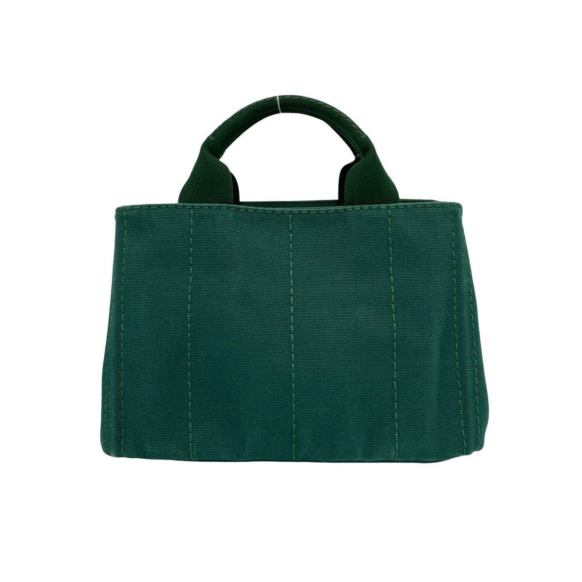 Prada Canapa Triangle Logo Canvas 2-Way Shoulder Bag Tote Green — view 3