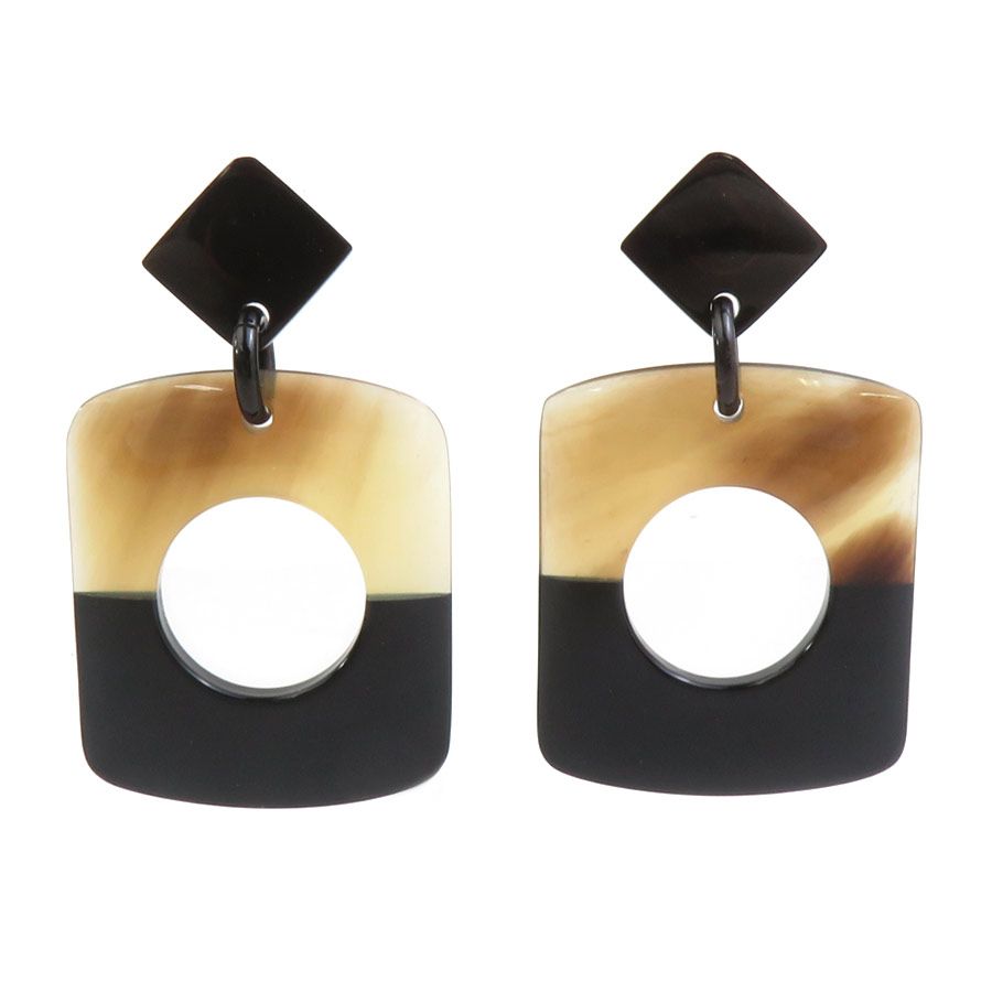 Hermes Earrings Brown