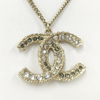 Chanel Necklace CC Logo CC Plated Gold