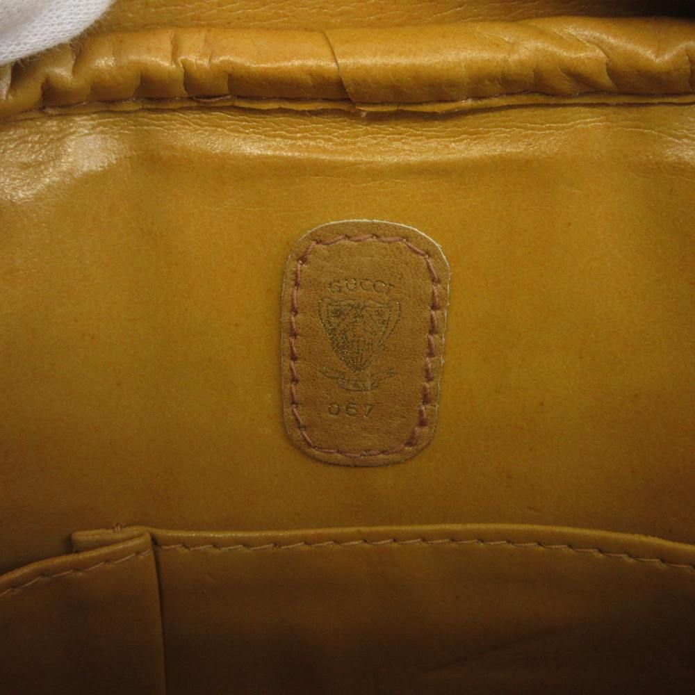 Gucci Vintage Clutch Canvas Leather GG Pattern Sherry Line Black Beige — view 4