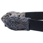 Gucci Double Tiger Head Leather Necklace — view 3