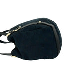 Gucci Vintage GG Pattern Logo Canvas Leather Tote Shoulder Bag Navy — view 5