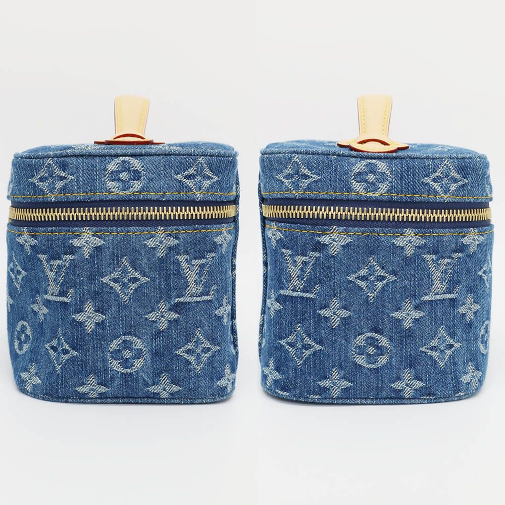 Louis Vuitton Nice Mini Vanity Bag Monogram Denim Leather Blue — view 4