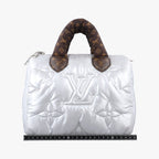 Louis Vuitton Speedy Bandouliere 25 Silver Recycled Metallic Nylon Handbag — view 2