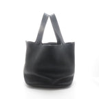 Hermes Picotin Lock GM Black Silver Handbag Taurillon Clemence