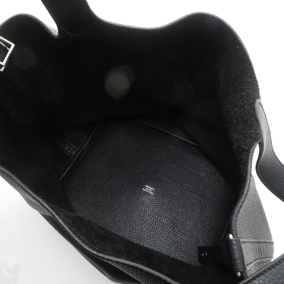 Hermes Picotin Lock GM Black Silver Handbag Taurillon Clemence — view 3