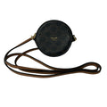 Celine Coin Purse on Strap Dark Brown Shoulder Leather