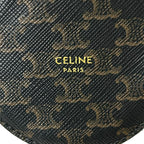 Celine Coin Purse on Strap Dark Brown Shoulder Leather — view 4