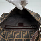 Fendi Shoulder Bag Zucca Pattern Mamma Baguette Canvas Brown — view 7