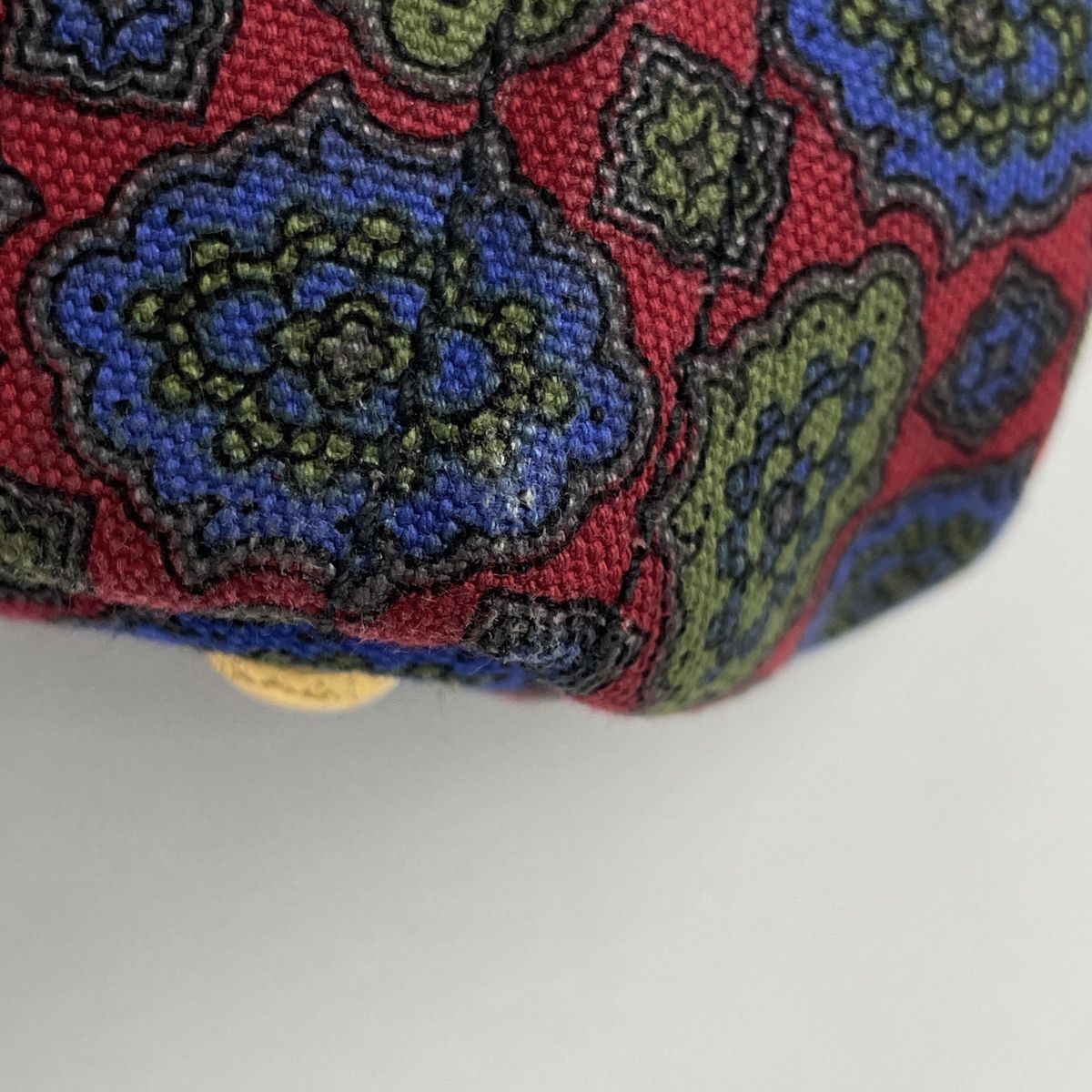 Prada Canapa Tote Bag Canvas Red Multicolor — view 3