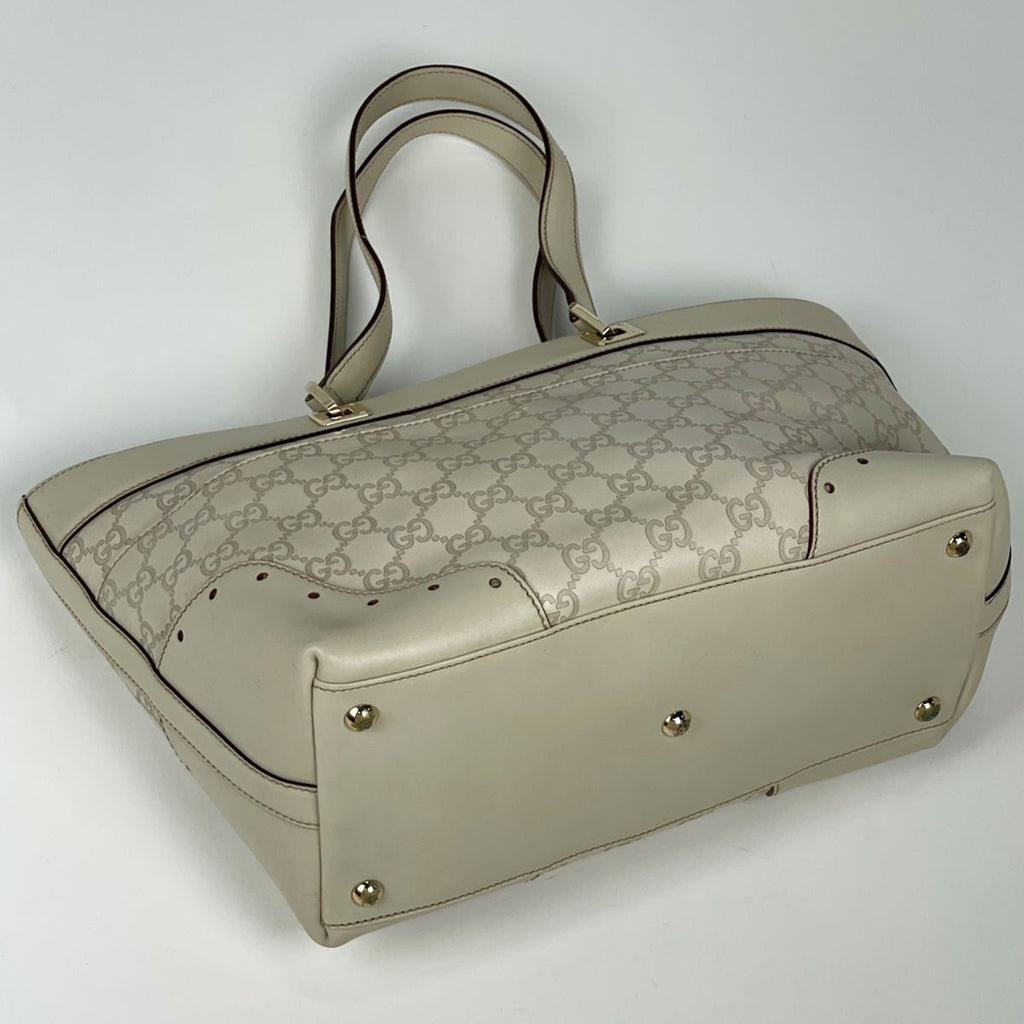 Gucci Tote Bag Guccissima Leather White — view 2