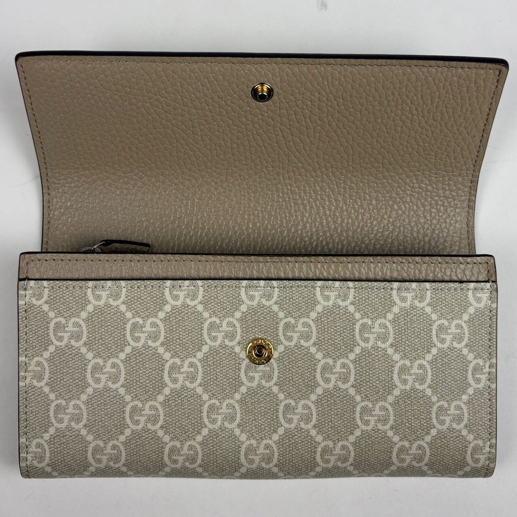 Gucci Wallet Double G Bicolor Continental Beige — view 7