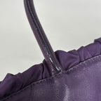 Prada Handbag Gathered Nylon Purple — view 5