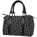 Dior Handbag Trotter Pattern Canvas Black