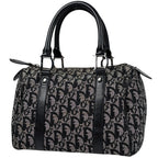 Dior Handbag Trotter Pattern Canvas Black