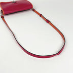 Loewe Shoulder Bag Ines Anagram Leather Pink Orange — view 8