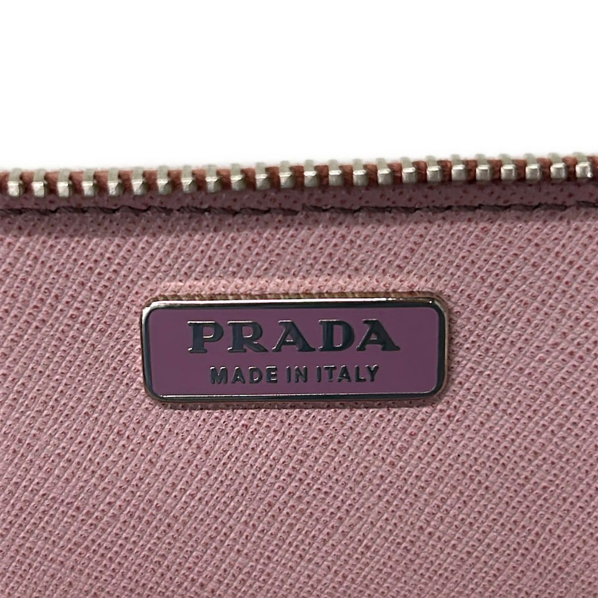 Prada Pen Case Pink Zip Around Leather — view 4