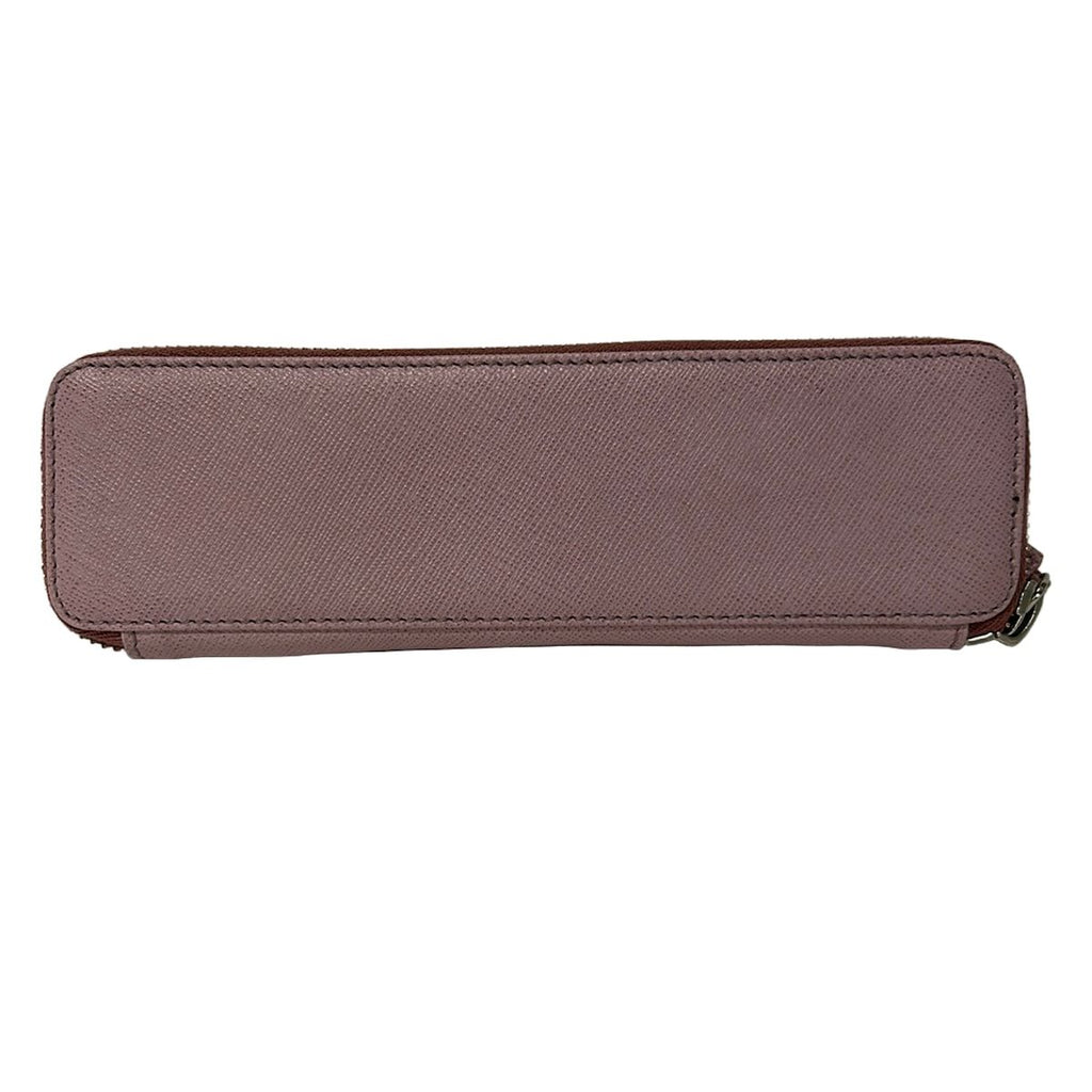 Prada Pen Case Pink Zip Around Leather — view 2