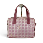 Chanel New Travel Line 2-Way Bag Pink Nylon Canvas CC Logo — view 3