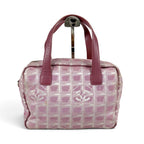 Chanel New Travel Line 2-Way Bag Pink Nylon Canvas CC Logo — view 2