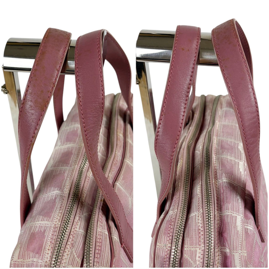 Chanel New Travel Line 2-Way Bag Pink Nylon Canvas CC Logo — view 7