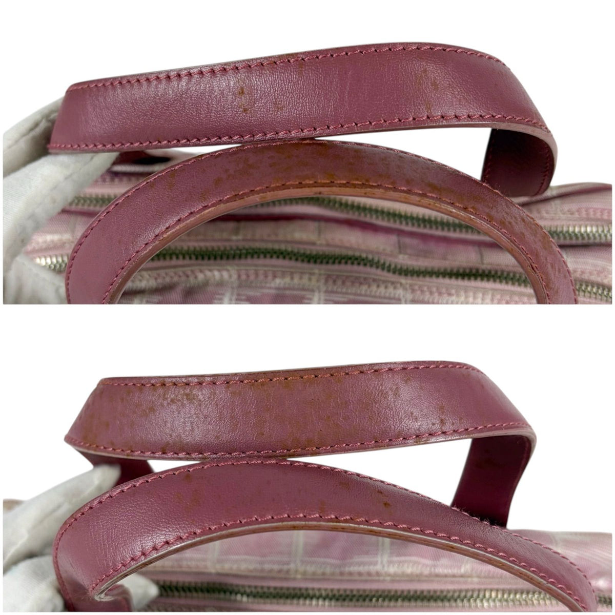 Chanel New Travel Line 2-Way Bag Pink Nylon Canvas CC Logo — view 8