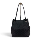 Gucci GG Nylon Canvas Shoulder Bag Tote Black — view 2