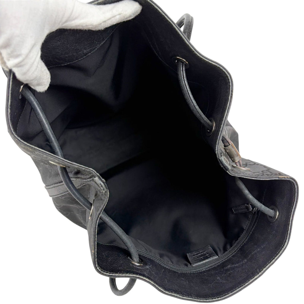 Gucci GG Nylon Canvas Shoulder Bag Tote Black — view 7