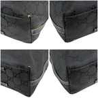 Gucci GG Nylon Canvas Shoulder Bag Tote Black — view 5