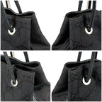 Gucci GG Nylon Canvas Shoulder Bag Tote Black — view 4