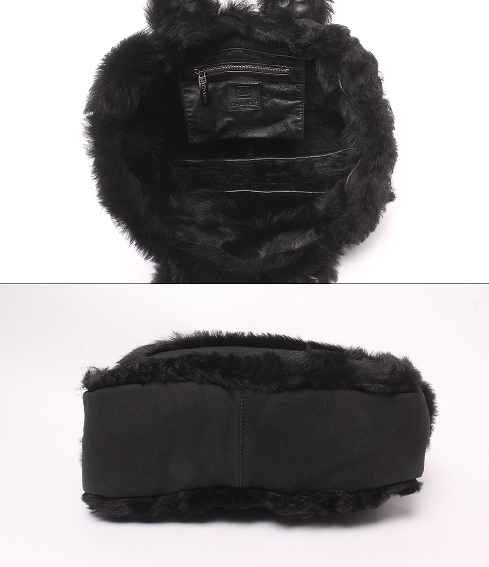 Chanel Tote Bag Silver Shearling — view 3